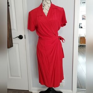 Maggy London Vintage Silk Wrap Dress